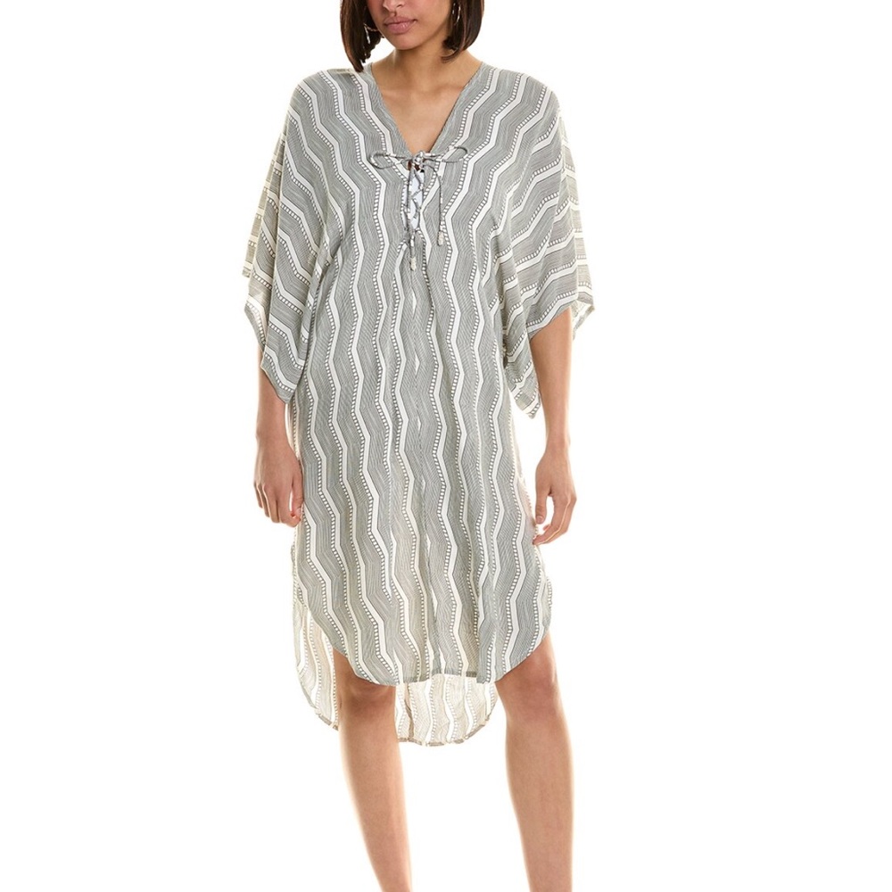 Walker & Wade black gray white Mallorca Kaftan dress